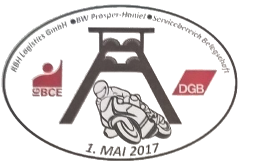 Motorradkorso zum 1. Mai in Bottrop