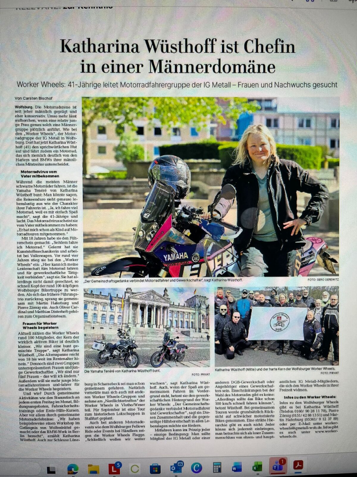 Die Worker Wheels Wolfsburg in der Presse